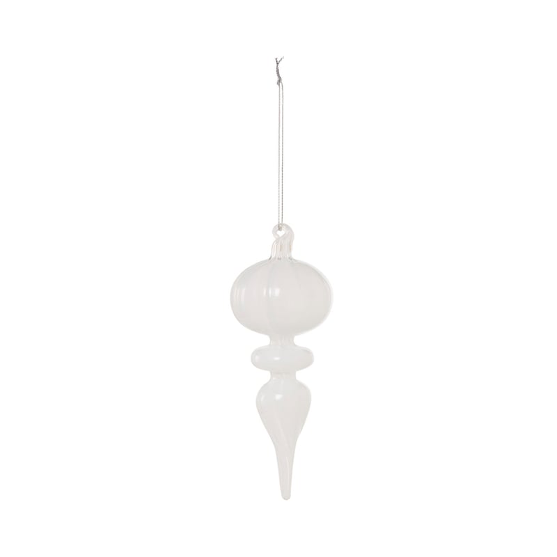 Finial Drop White Whimsical Ornament