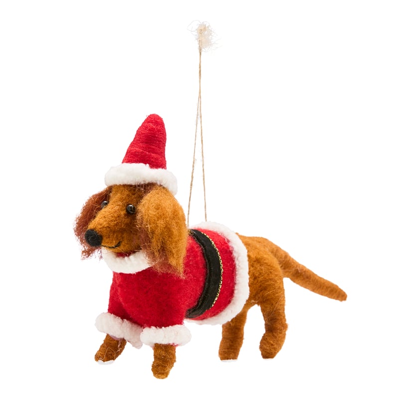Felted Festive Dachshund Friend