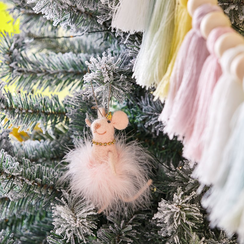 Fairy Pink Tutu Mouse Felted Friend