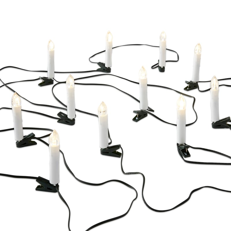 Vintage White Luxe Candle Lights