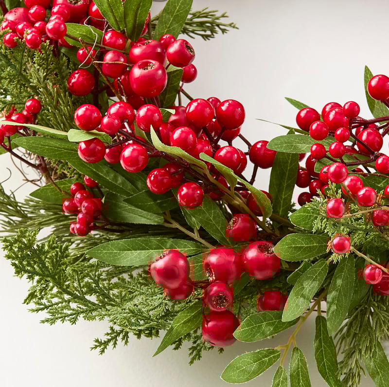 Red Berry Red & Green Wreath
