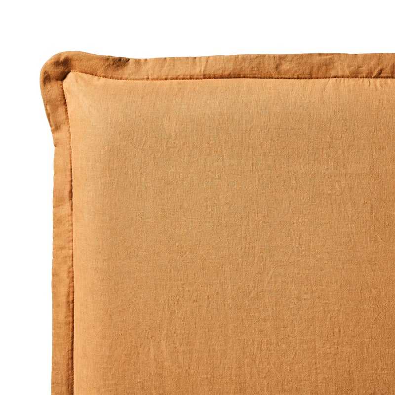 Stockholm Tobacco Belgian Linen Bedhead Slip Cover