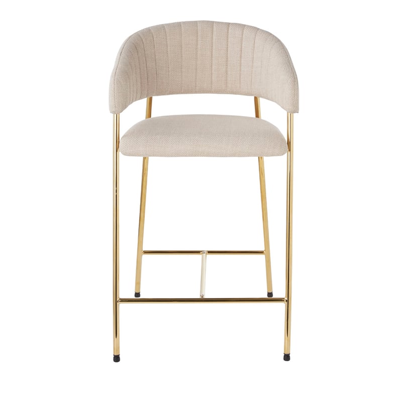 Shelby Beige & Gold Counter Stool