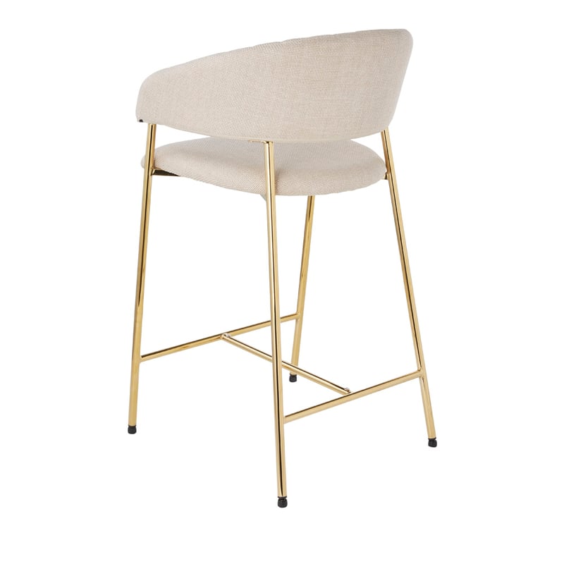 Shelby Beige & Gold Counter Stool