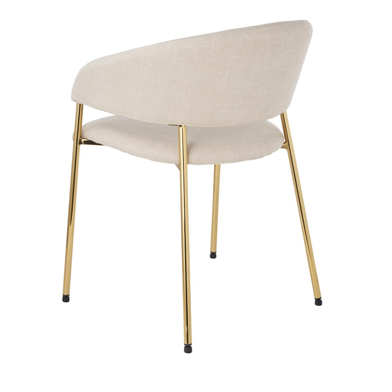 Shelby Beige & Gold Dining Chair Set of 2