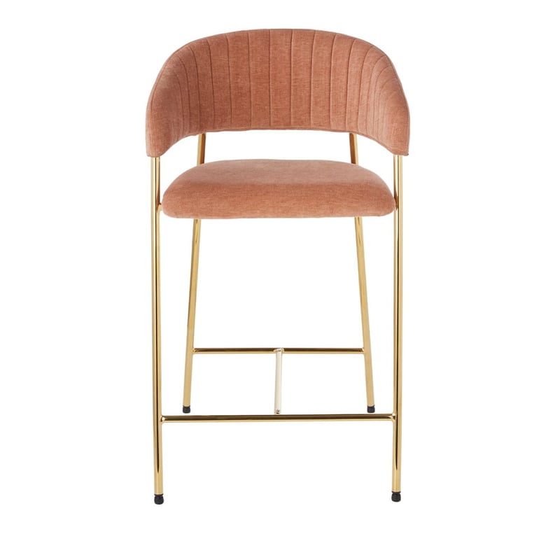 Shelby Rosewood & Gold Counter Stool