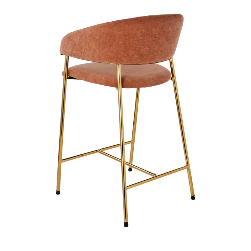Shelby Rosewood & Gold Counter Stool