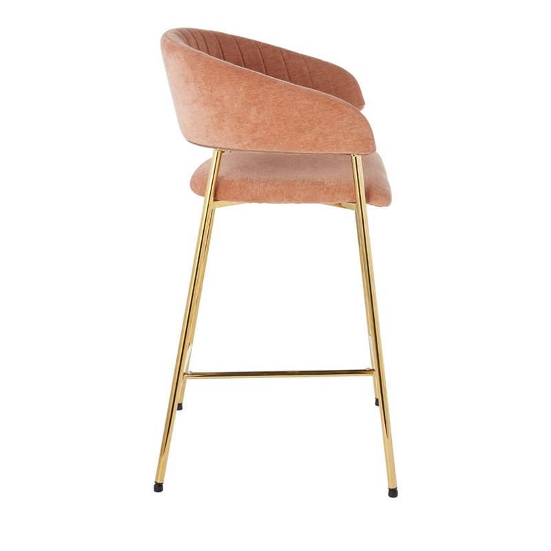 Shelby Rosewood & Gold Counter Stool