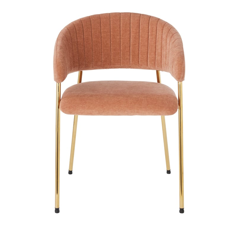 Shelby Rosewood & Gold Dining Chair Set of 2