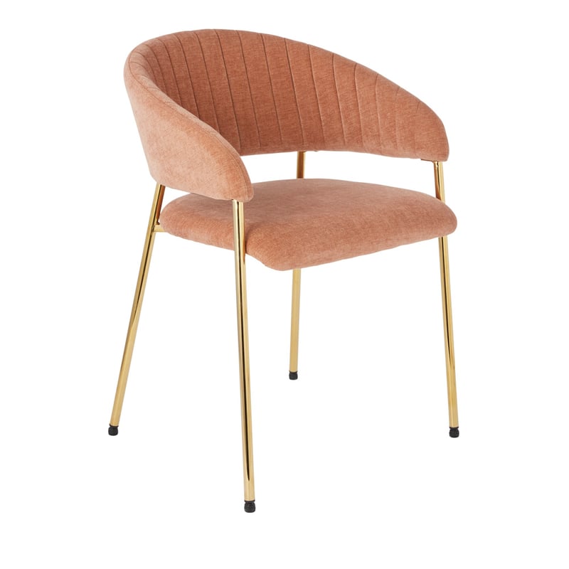 Shelby Rosewood & Gold Dining Chair Set of 2