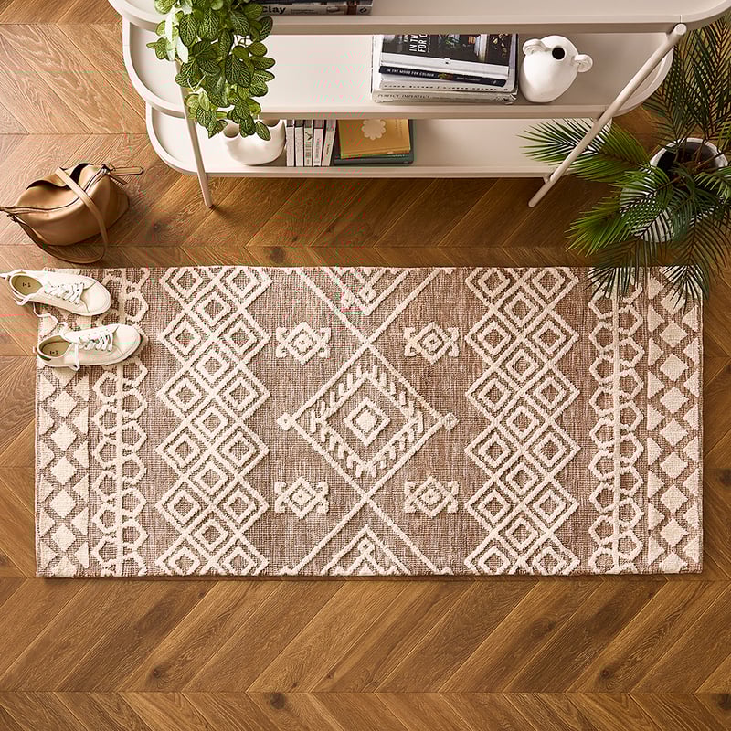 Ohio Terracotta Aztec Rug Runner