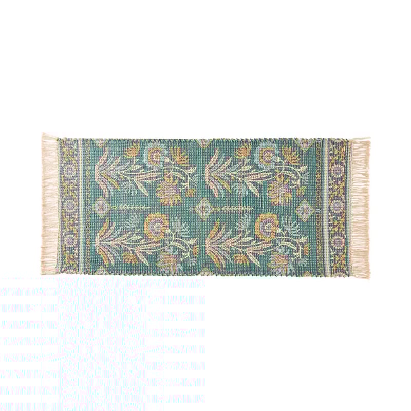 Monte Hungarian Floral Emerald Rug Runner