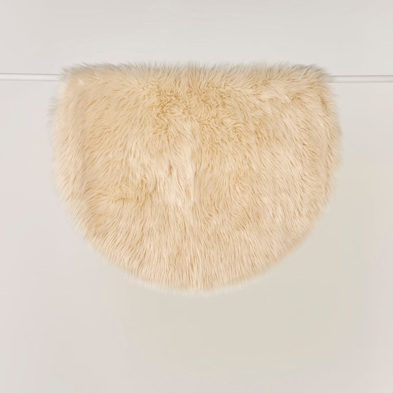 Ivory Round Polar Rug