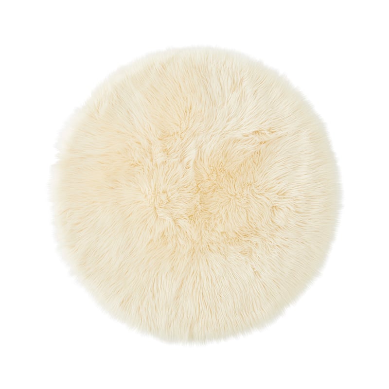 Ivory Round Polar Rug
