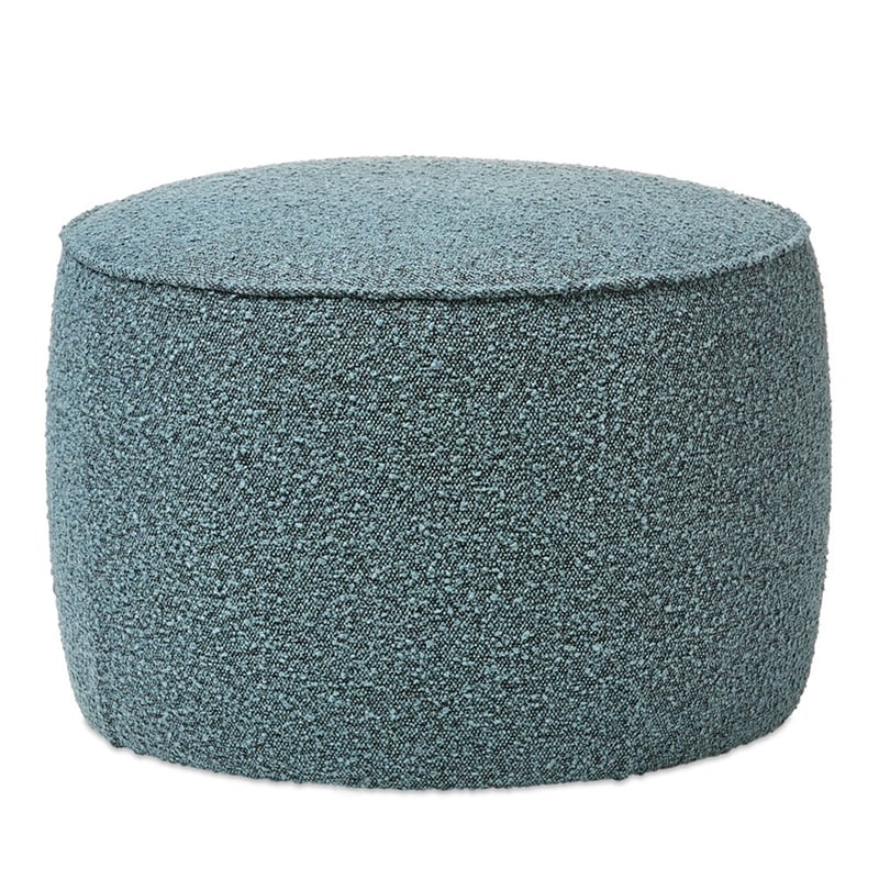 Norway Stone Blue Boucle Ottoman