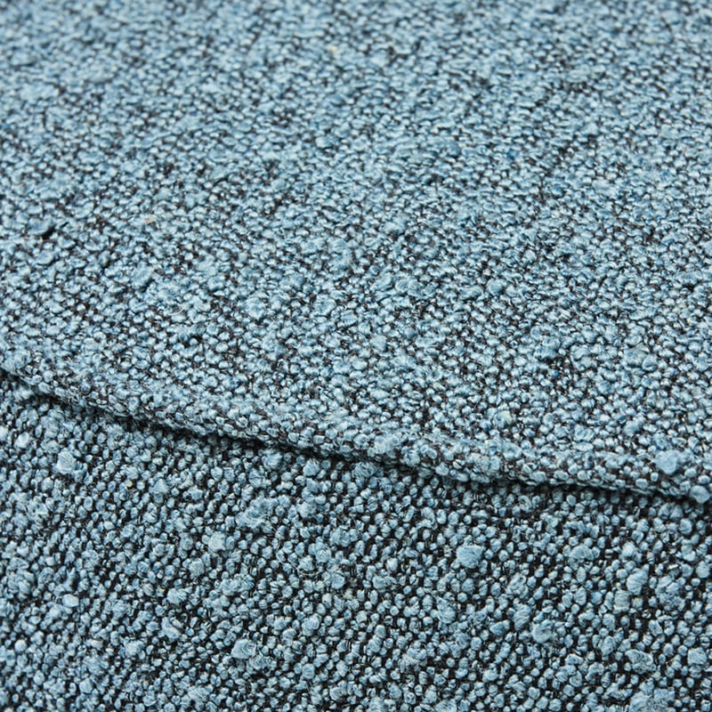 Norway Stone Blue Boucle Ottoman