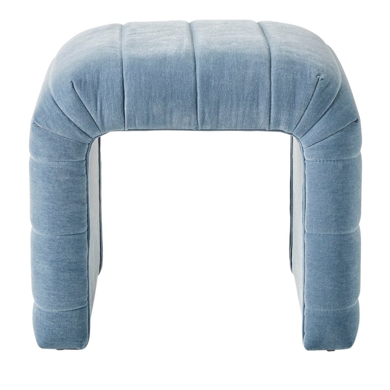 Carson Soft Blue Ottoman