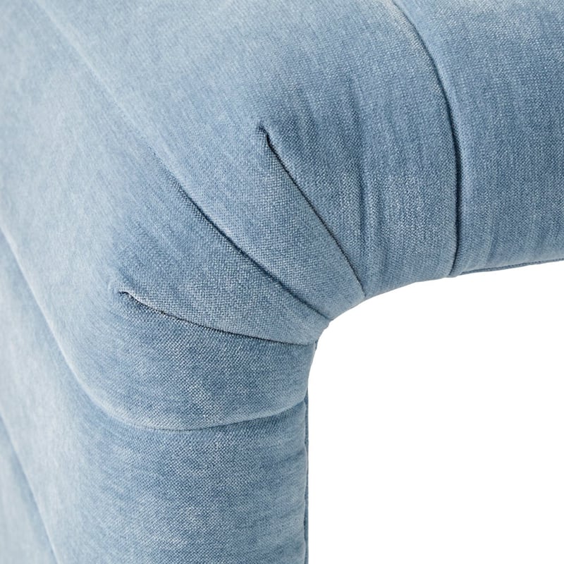 Carson Soft Blue Ottoman