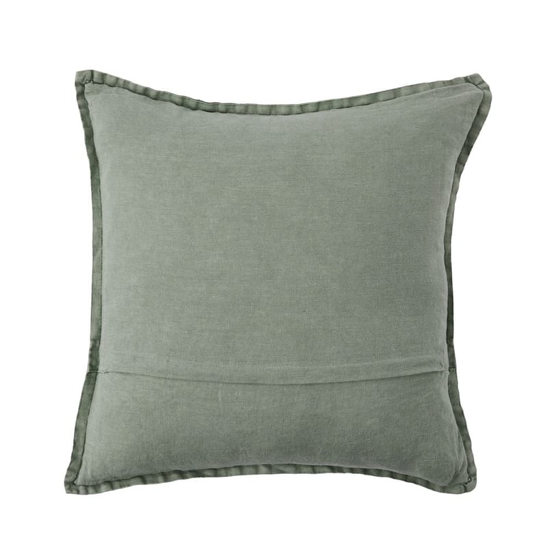 Belgian Gum Leaf Vintage Washed Linen Cushion