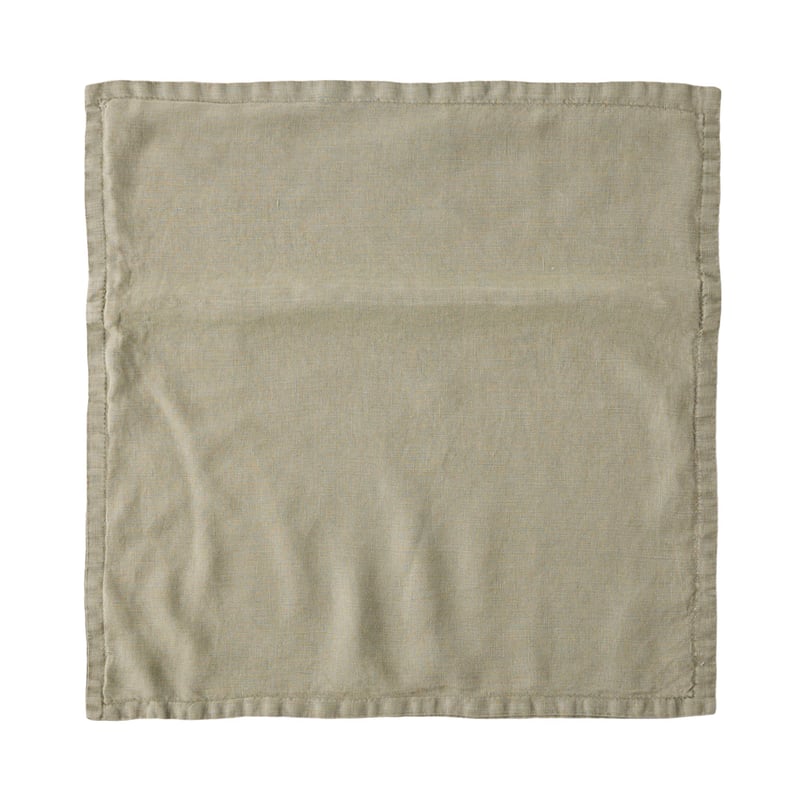 Belgian Gum Leaf Vintage Washed Linen Cushion Cover