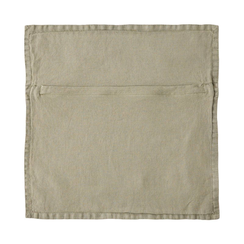 Belgian Gum Leaf Vintage Washed Linen Cushion Cover