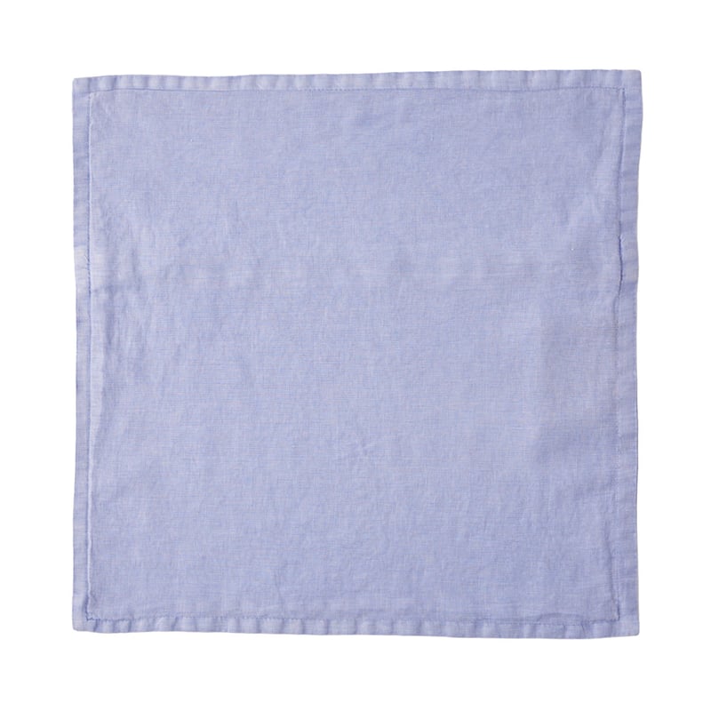 Belgian Pacific Blue Vintage Washed Linen Cushion Cover