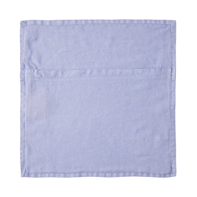 Belgian Pacific Blue Vintage Washed Linen Cushion Cover