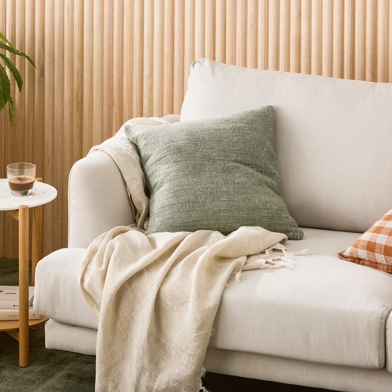 Caspian Green & White Cushion