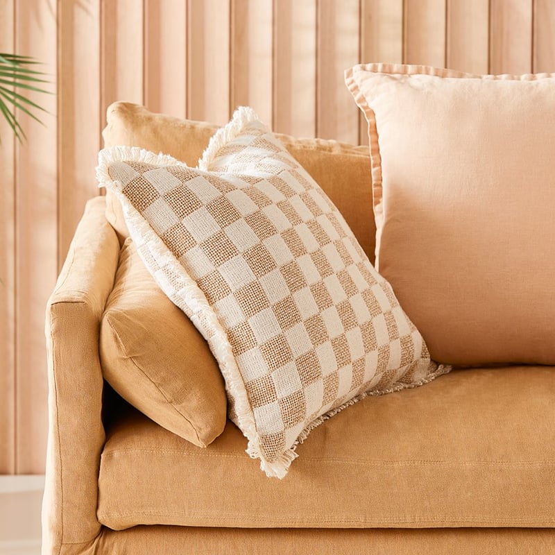 Inglewood Natural Check Cushion