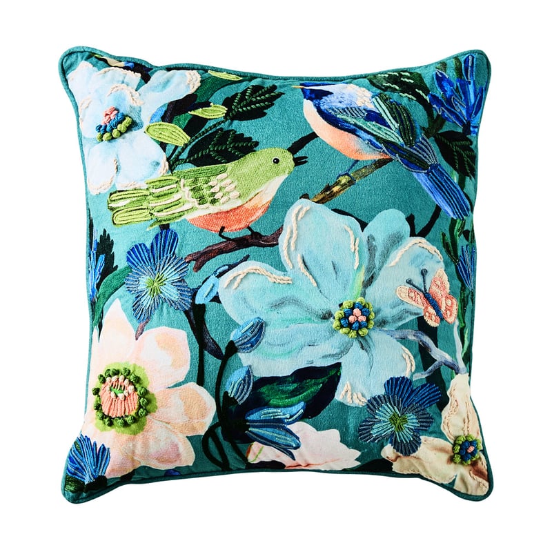 Picardy Blue Velvet Cushion