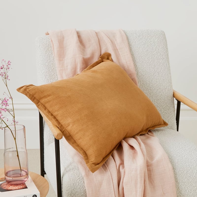 Jamie Linen Tobacco Long Cotton Cushion