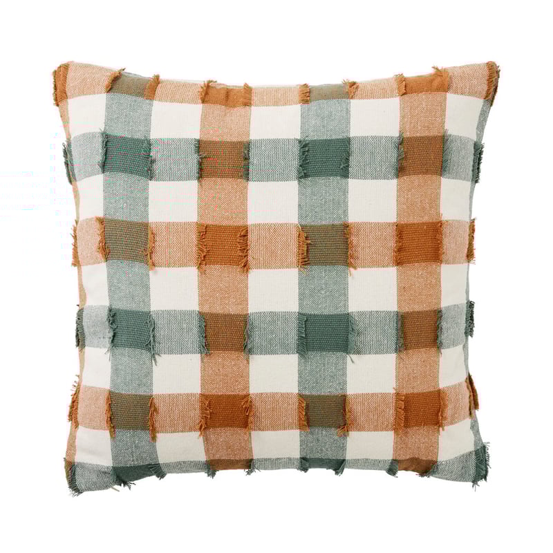 Brookhaven Sage & Brown Sugar Check Cushion