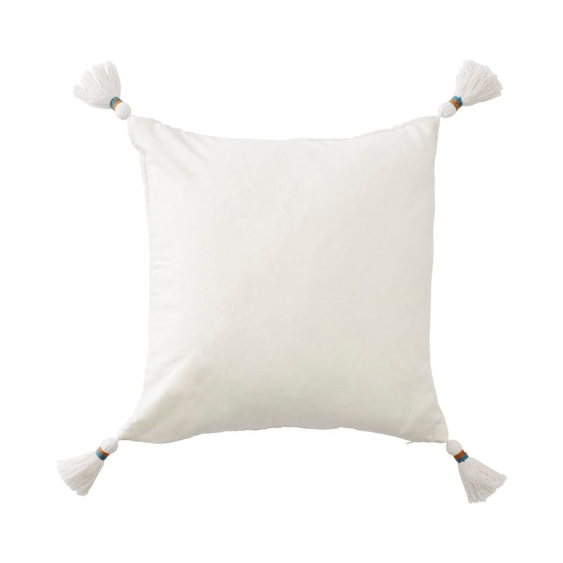 Falls Palm White and Blue Cushion