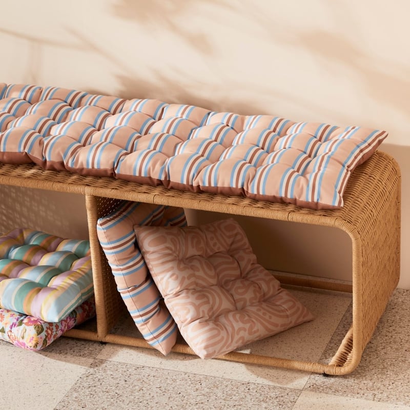 Outdoor Porto Stripe Bench Seat Cushion