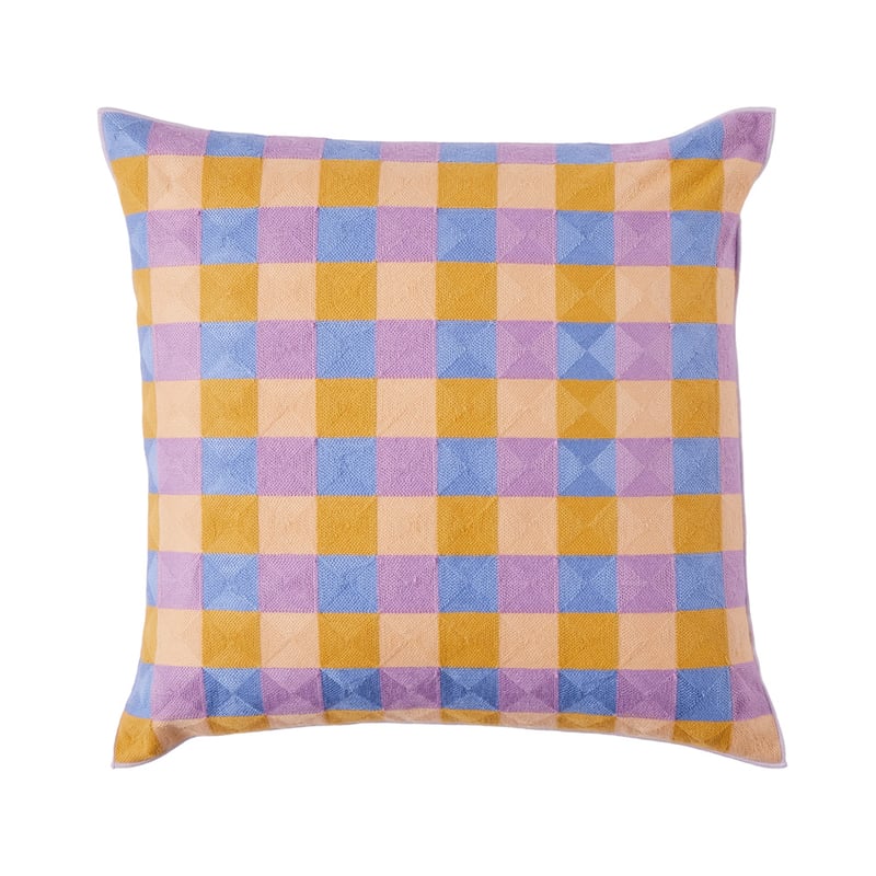 Sia Purple Check Cushion