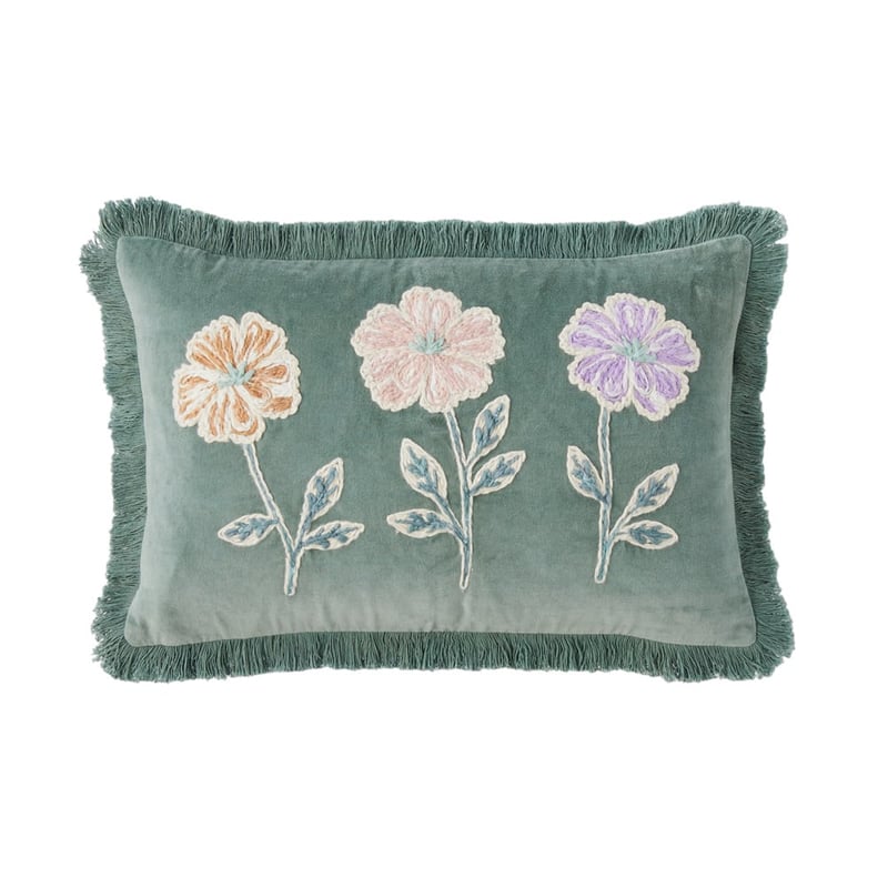Haisley Seafoam Floral Cushion