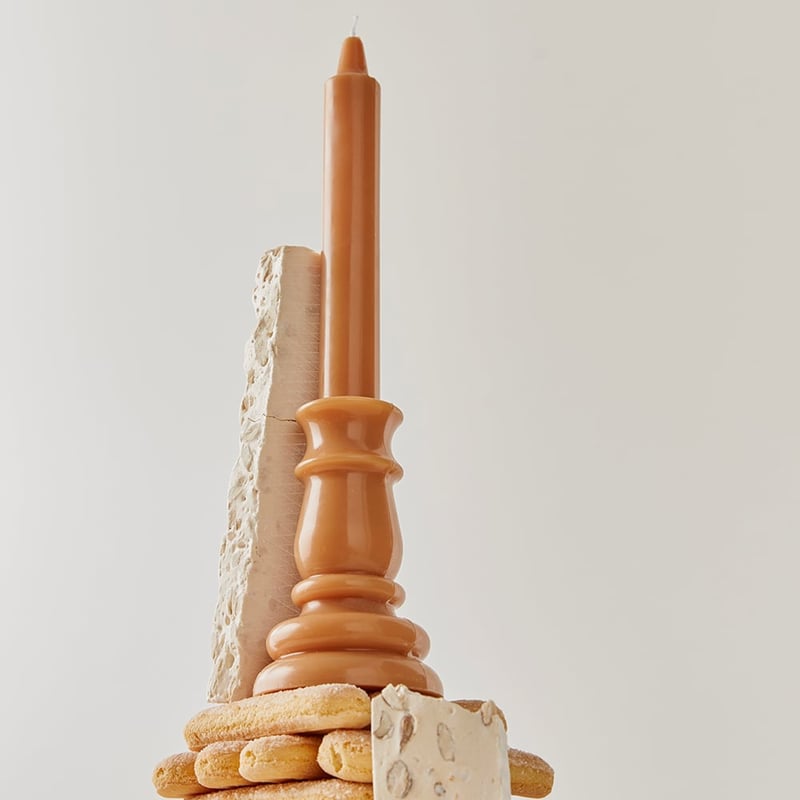 Chateau Mustard Pillar Candle