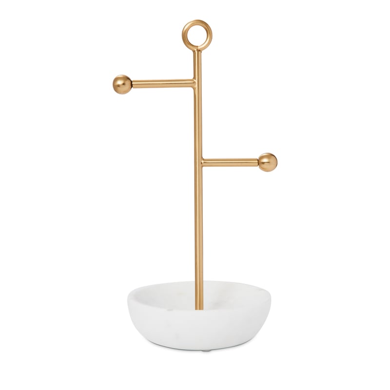 Marble White & Gold Jewellery Trinket