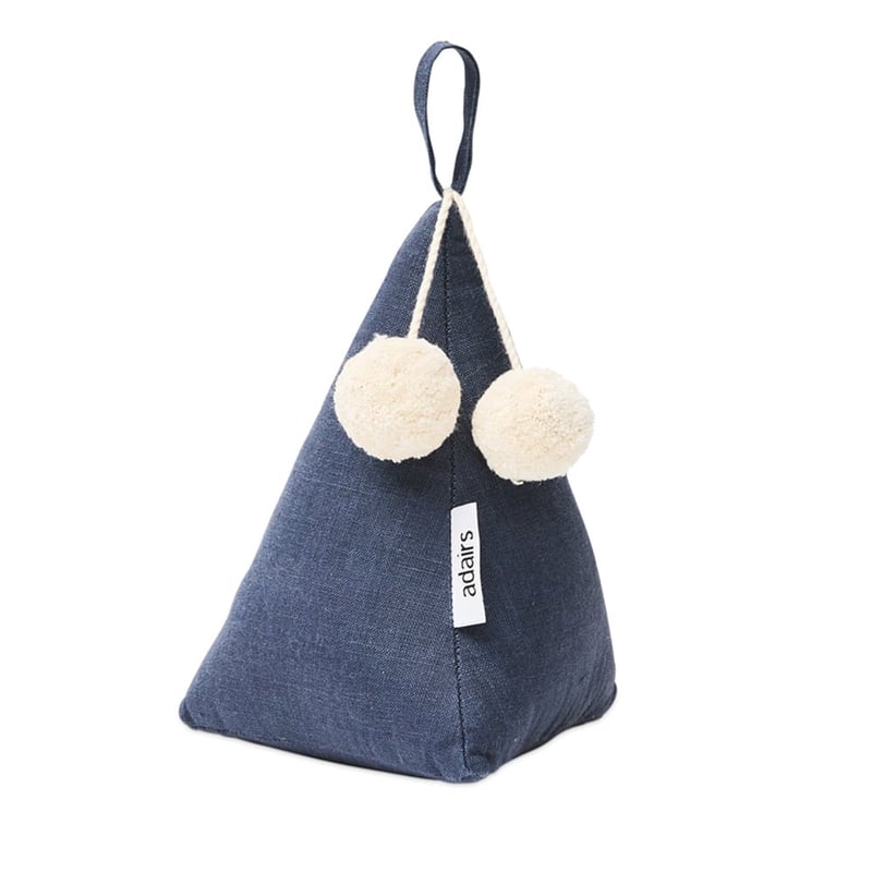 Evie Ink Blue Linen Door Stop