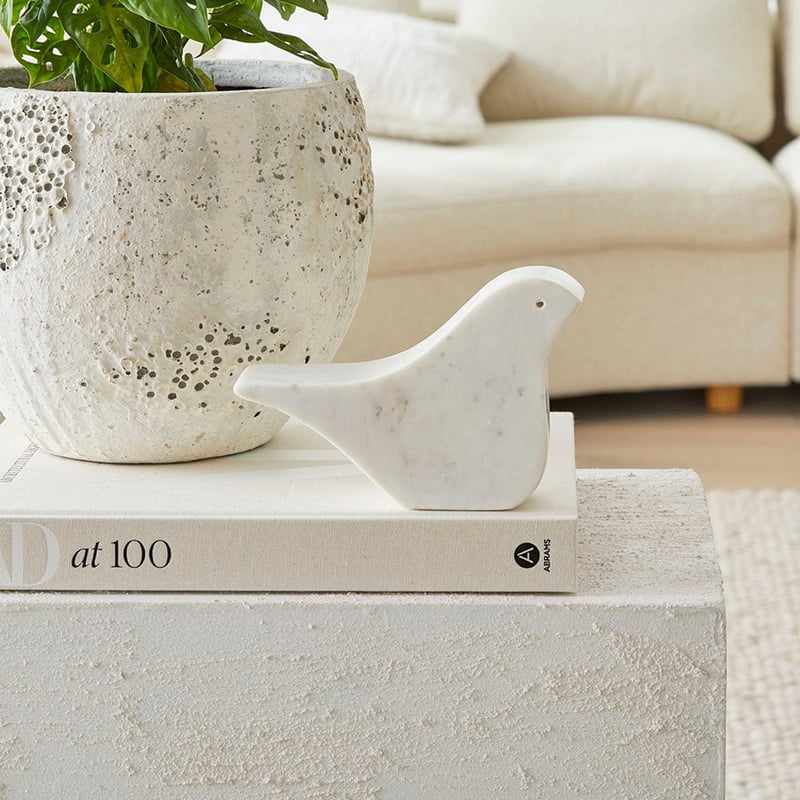 Elba White Marble Bird