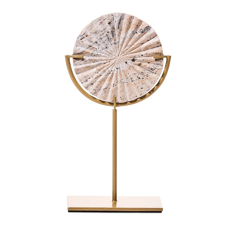 Lido Disc Round Travertine Statue