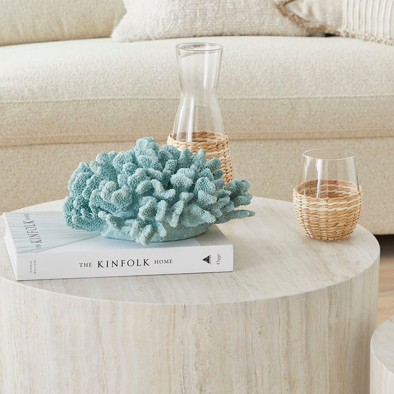 Byron Light Blue Coral Statue