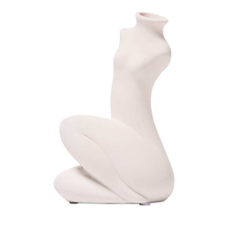 Sitting Body Vase White
