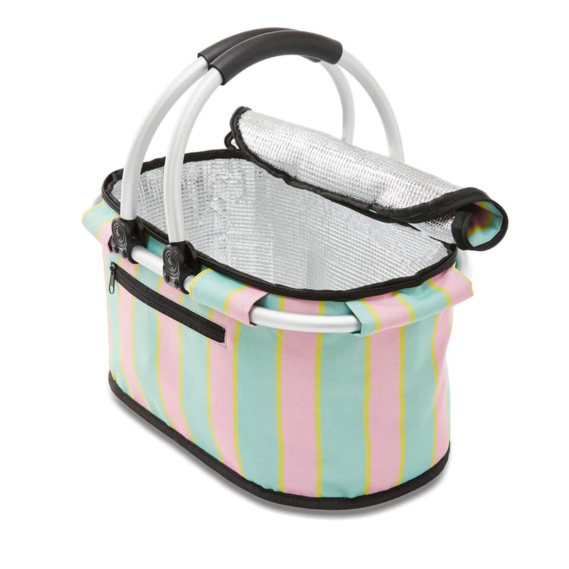 Summer Stripe Shopping Basket