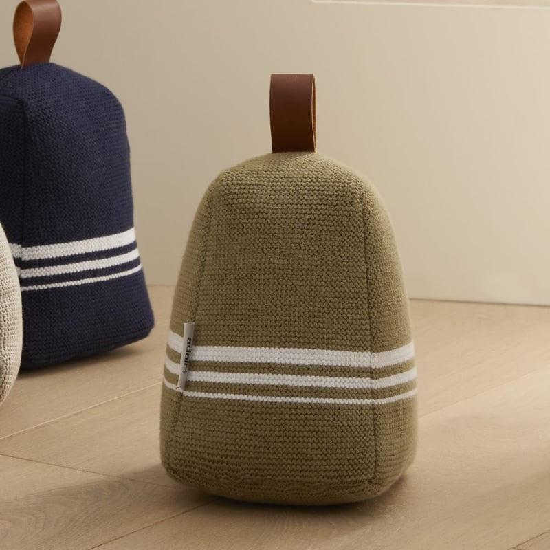 Spencer Green & White Door Stop