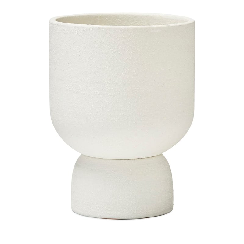 Textured White Sand Pot
