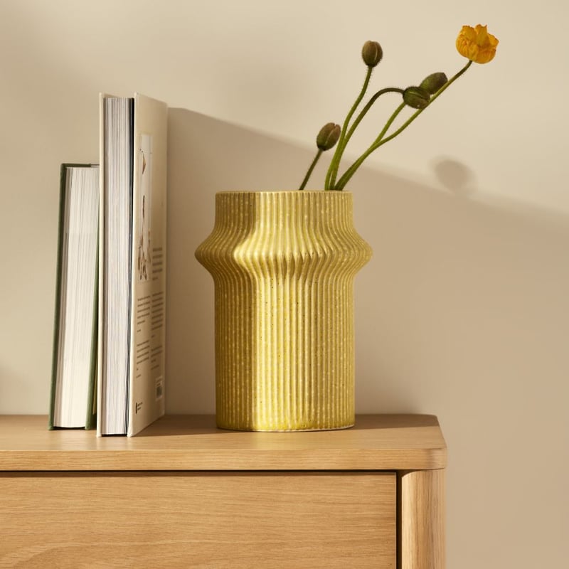 Citron Yellow Ring Vase