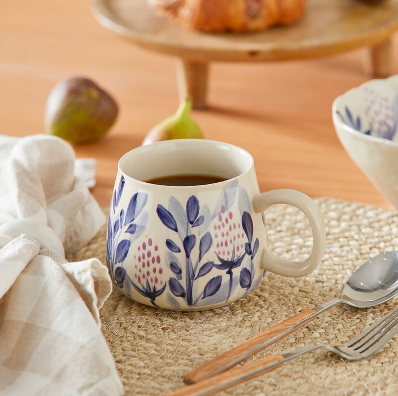 La Fleur Blue Leaves Servingware
