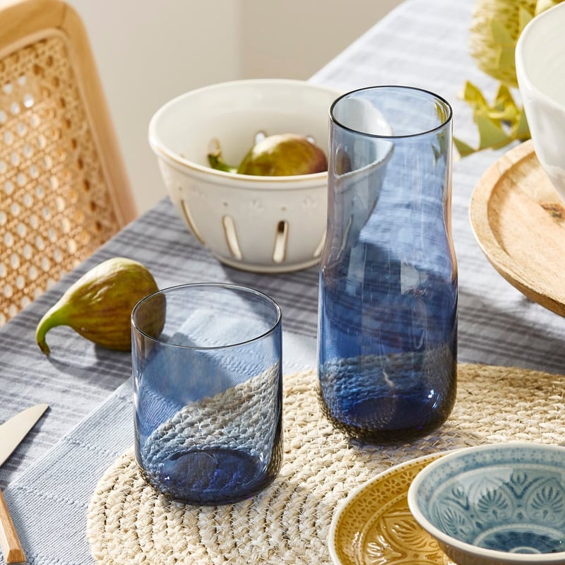 Chelsea Sapphire Blue Carafe & Tumbler