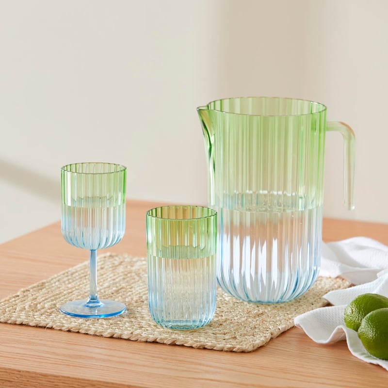 Positano Blue & Green Drinkware